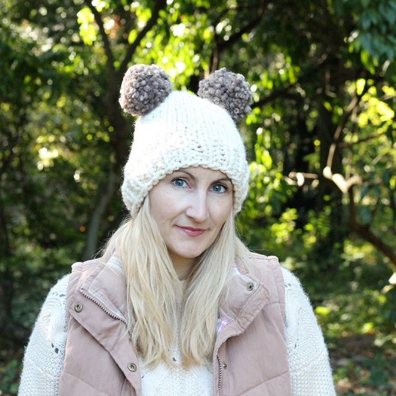 Double Pom Hat Knitting Pattern - Handy Little Me Shop