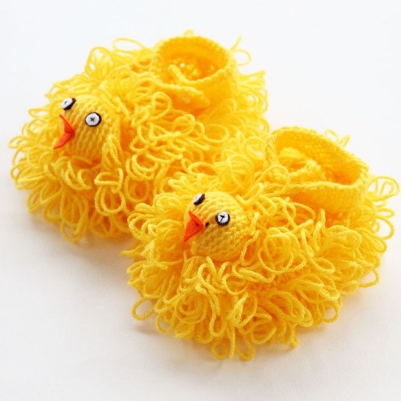 Easter Chick Slippers Knitting Pattern - Handy Little Me Shop