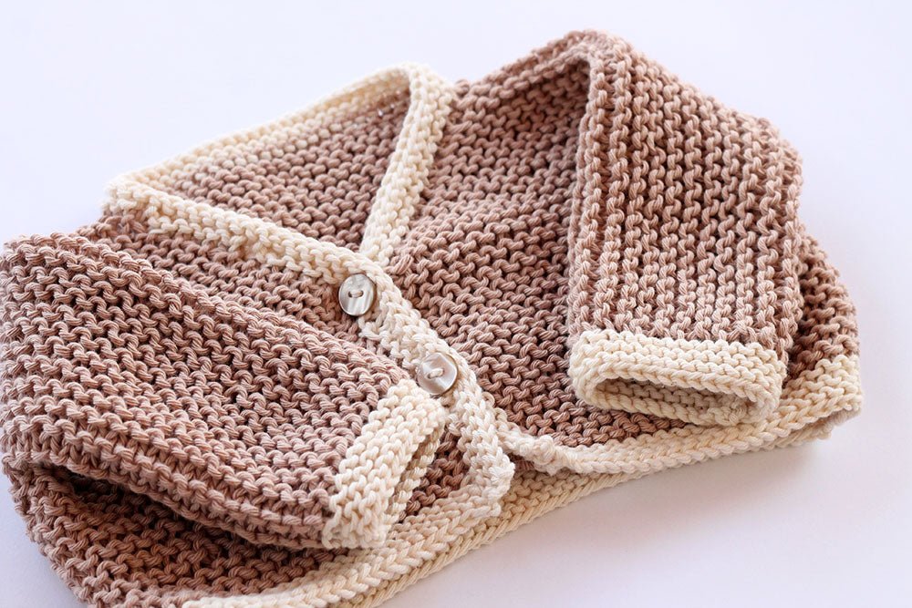 Garter Stitch Baby Cardigan Knitting Pattern - Handy Little Me Shop
