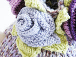 knitted flower close up