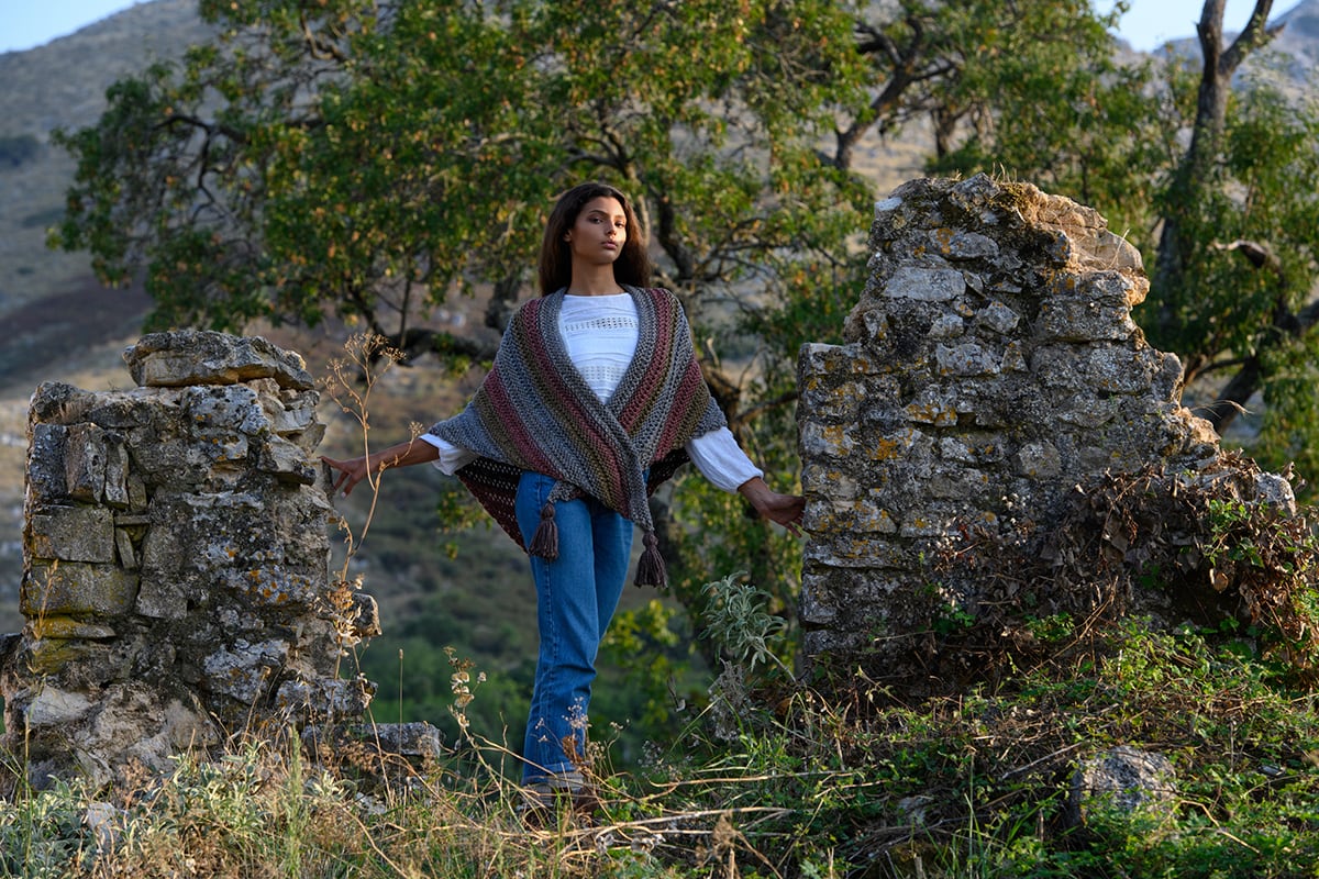 Fall Triangle Wrap Knitting Pattern - Handy Little Me Shop