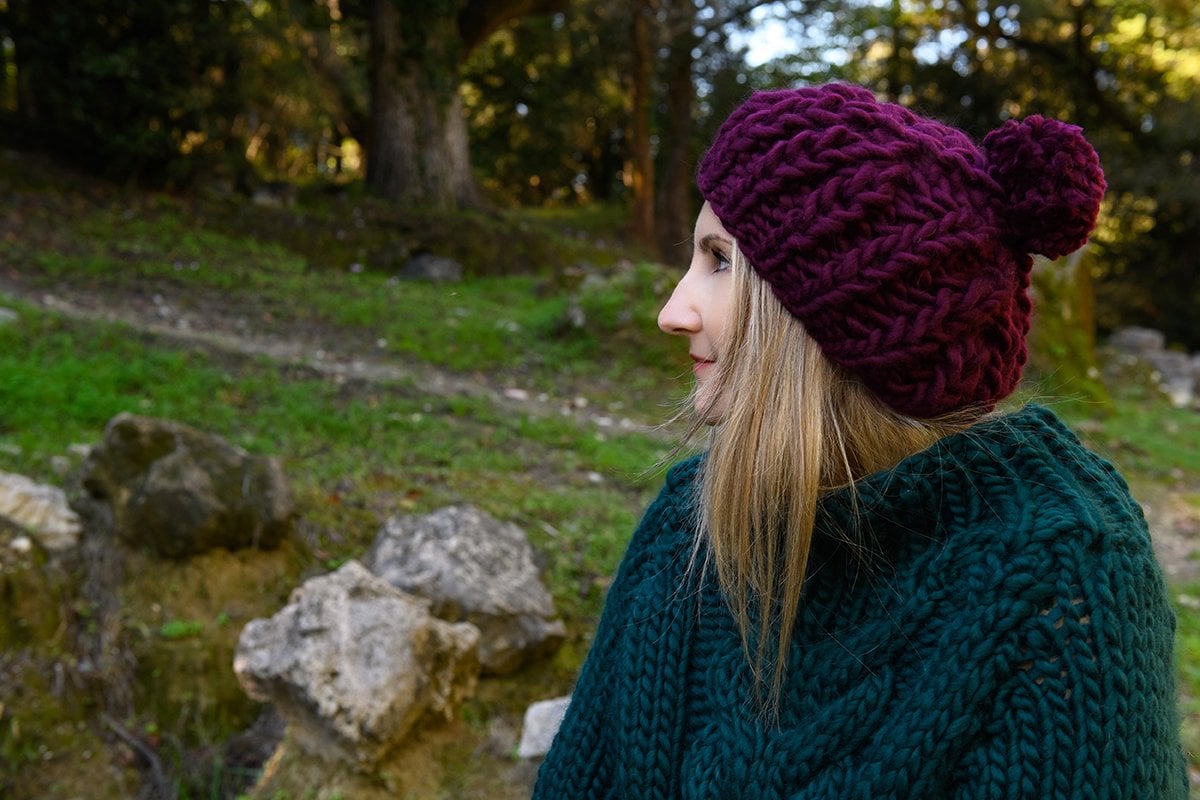 Bordeaux Beret Knitting Pattern - Handy Little Me Shop