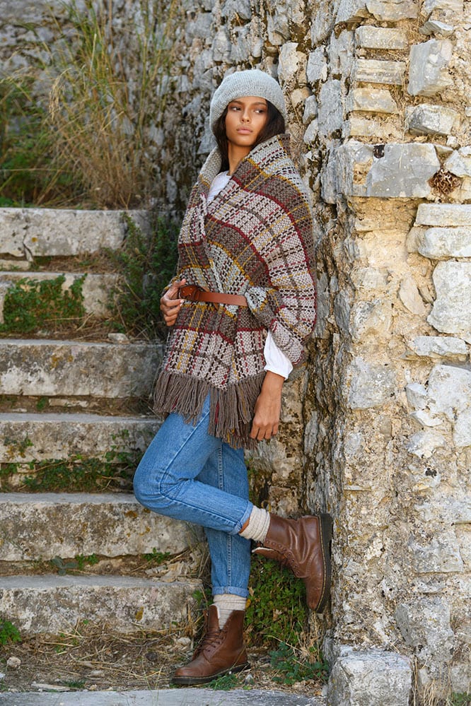 Fraser Tartan Shawl Knitting Pattern - Handy Little Me Shop