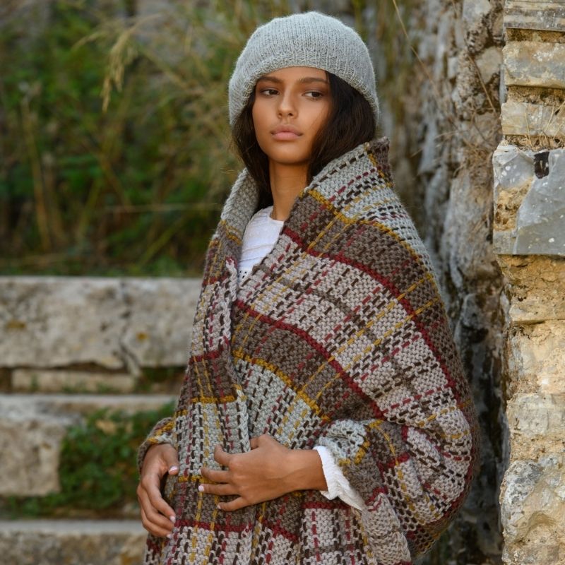 Fraser Tartan Shawl Knitting Pattern - Handy Little Me Shop