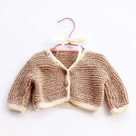 Garter Stitch Baby Cardigan Knitting Pattern