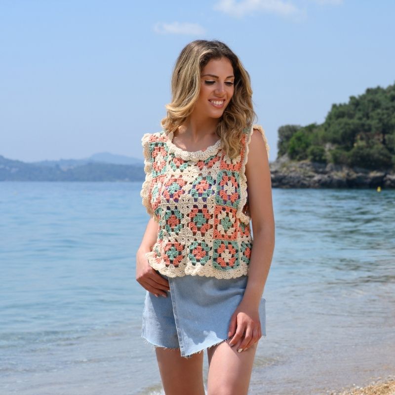 Granny Square Top Crochet Pattern - Handy Little Me Shop