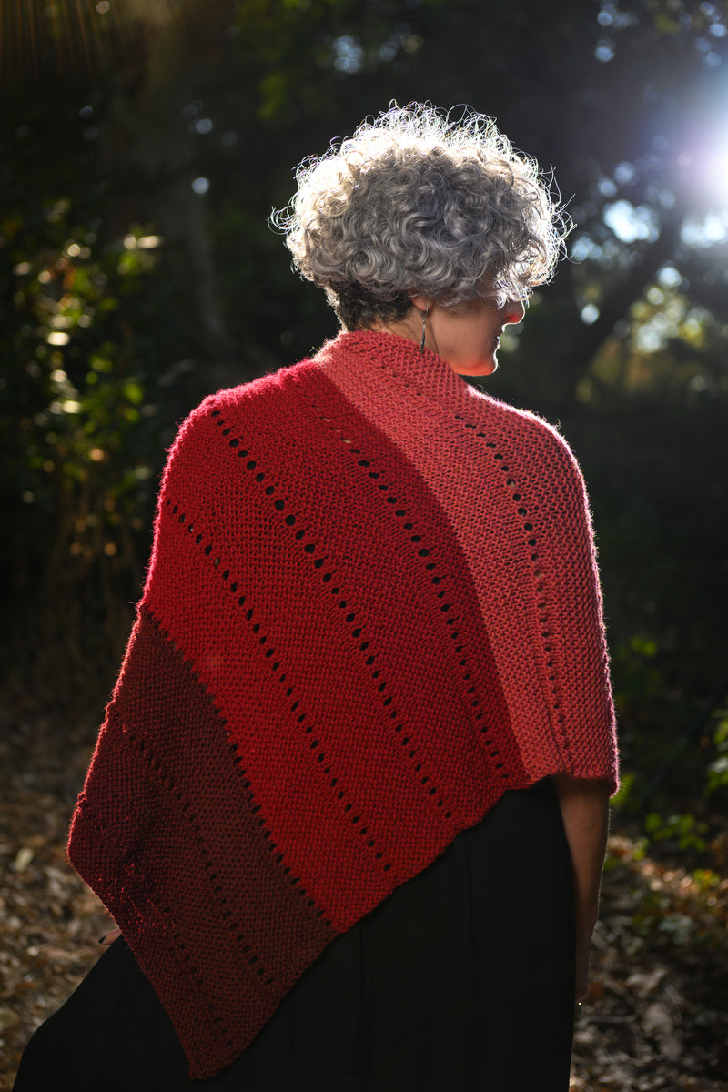 Mabon Asymmetrical Shawl Knitting Pattern