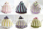 Retro 1950's style tea cosies knit in various colours