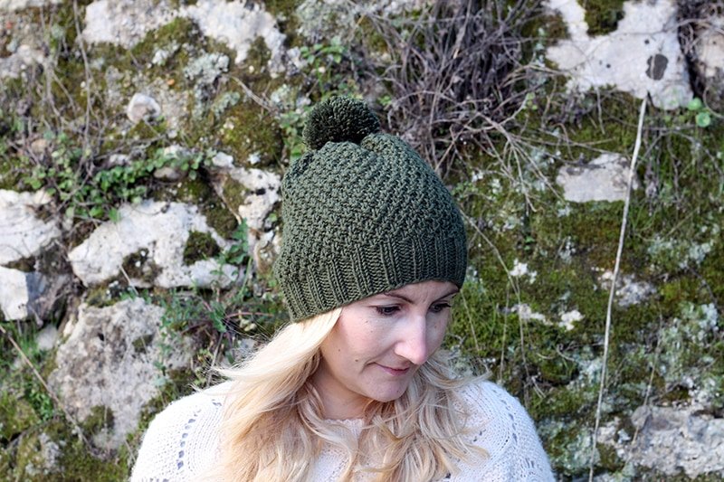 Irish moss stitch hat pattern