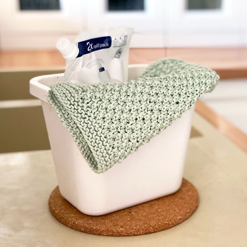 Irish Moss Stitch Dishcloth Knitting Pattern - Handy Little Me Shop