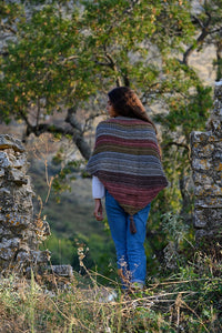 Knit triangle shawl