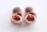 Knitted baby girl slippers