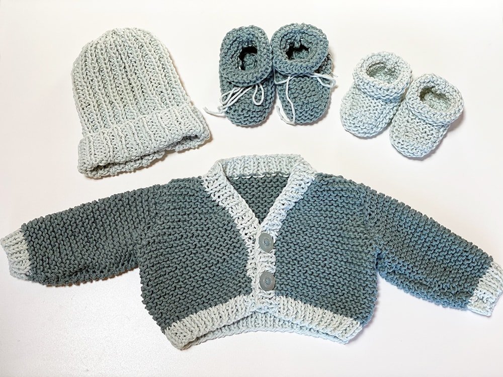 Baby Cardigan Knitting Pattern - Step By Step - Handy Little Me Shop
