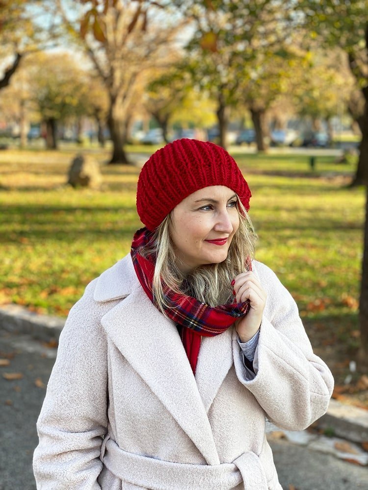 Fisherman's Rib Beret Hat Knitting Pattern - Handy Little Me Shop