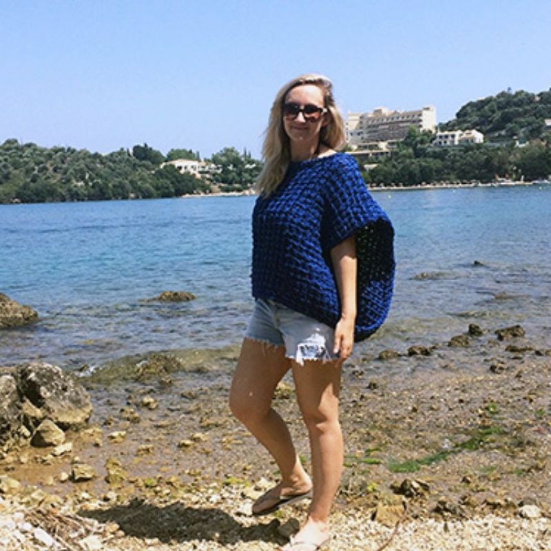 Knitted Beach Poncho Pattern - Handy Little Me Shop