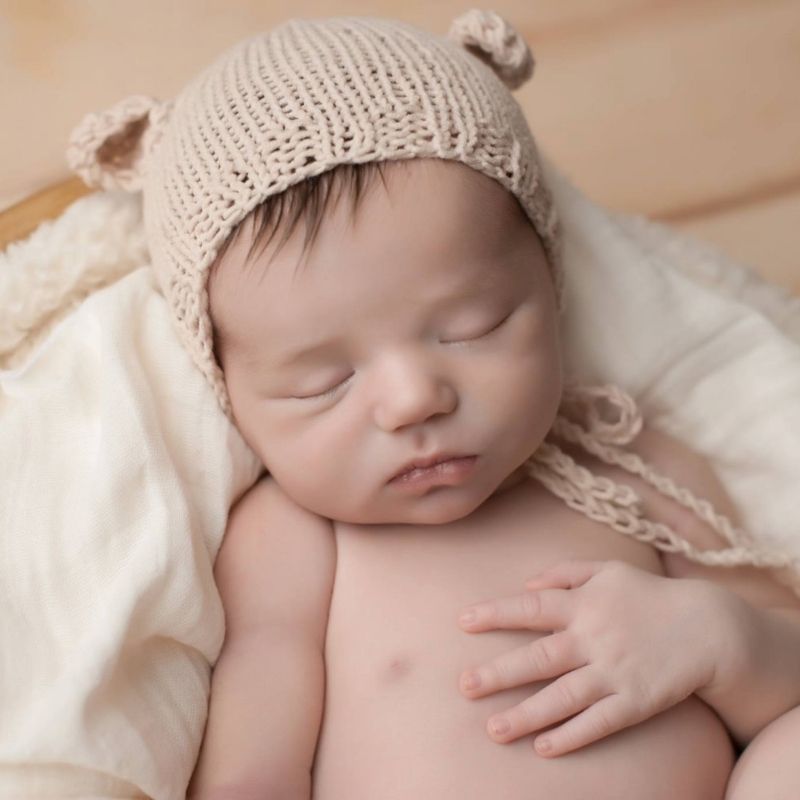 Newborn Bear Bonnet Knitting Pattern - Handy Little Me Shop