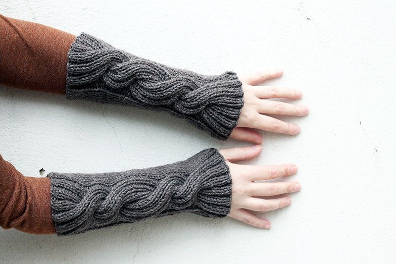 Claire's Cable Arm Warmers Knitting Pattern - Handy Little Me Shop