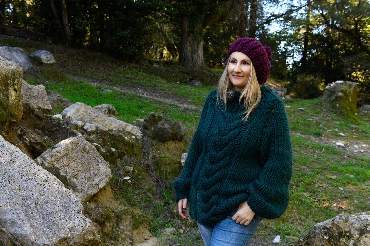 Bordeaux Beret Knitting Pattern - Handy Little Me Shop