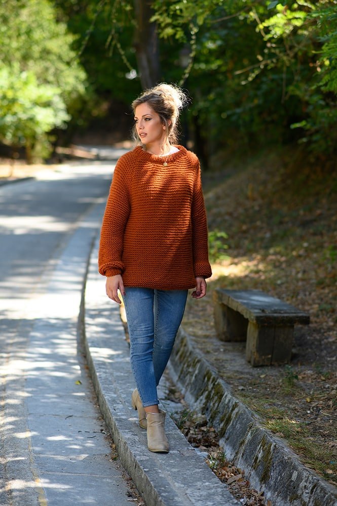 Pumpkin Sweater Knitting Pattern - Handy Little Me Shop