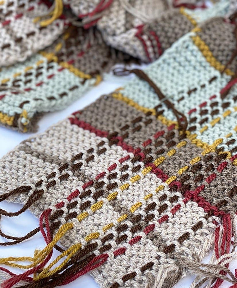 Fraser Tartan Scarf Knitting Pattern - Handy Little Me