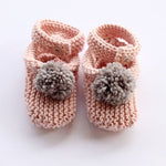 Pom Baby Slippers Knitting Pattern
