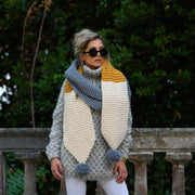 Pom Pom Scarf Knitting Pattern - Handy Little Me Shop