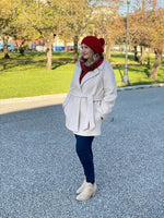 Red beret hat outfit