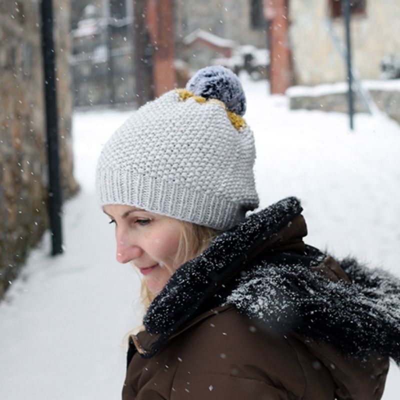 Seed Stitch Hat Knitting Pattern - Handy Little Me Shop