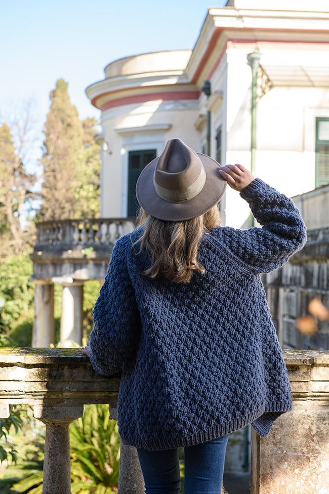 Claire's Modern Blue Cardigan Knitting Pattern - Handy Little Me Shop