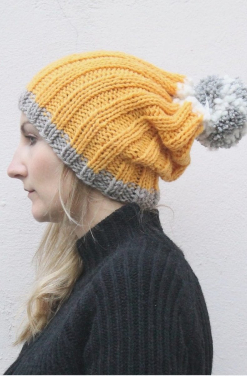 Slouchy Beanie Hat Knitting Pattern - Handy Little Me Shop