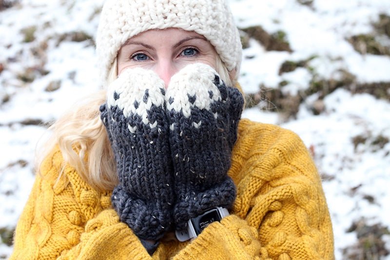 Snow Mountain Mittens Knitting Pattern - Handy Little Me Shop