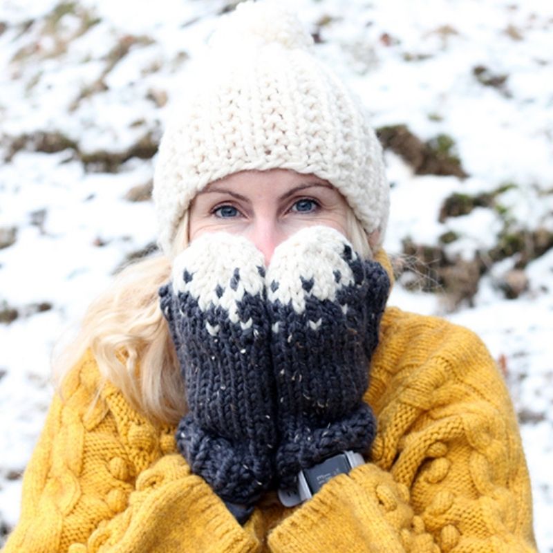Snow Mountain Mittens Knitting Pattern - Handy Little Me Shop