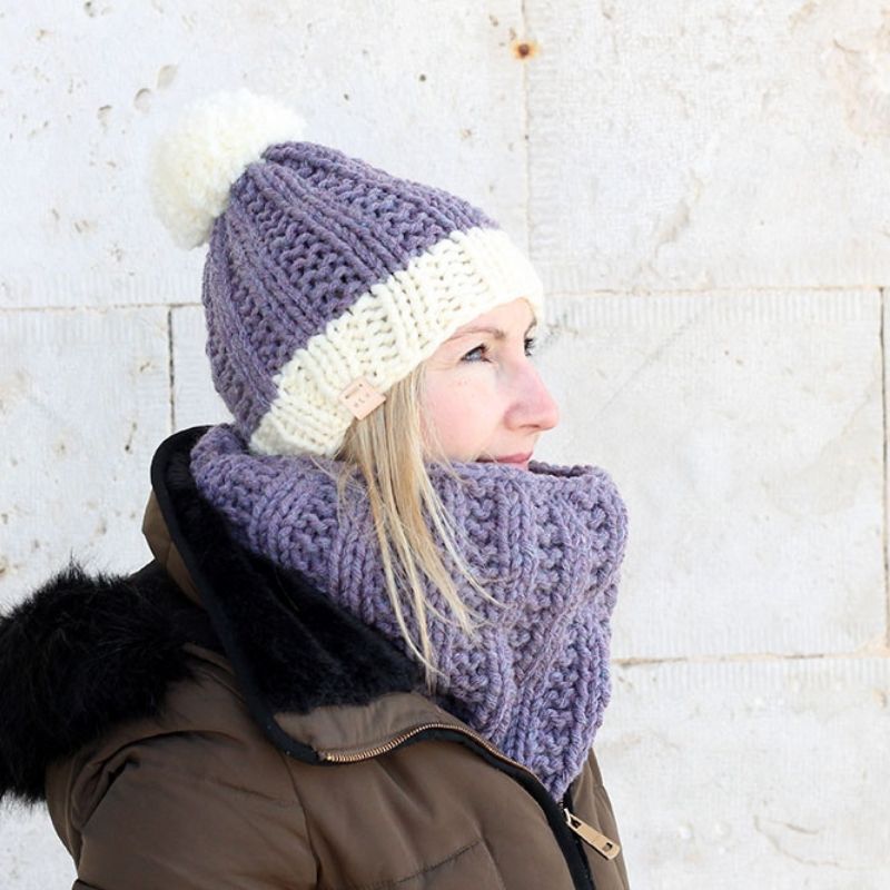 The Elisavet Hat + Cowl Knitting Pattern - Handy Little Me Shop