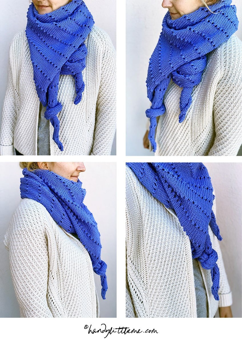 Asymmetrical Shawl Knitting Pattern - Handy Little Me Shop