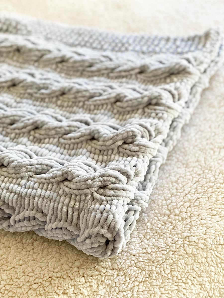 Cable Knit Baby Blanket Pattern - Handy Little Me Shop