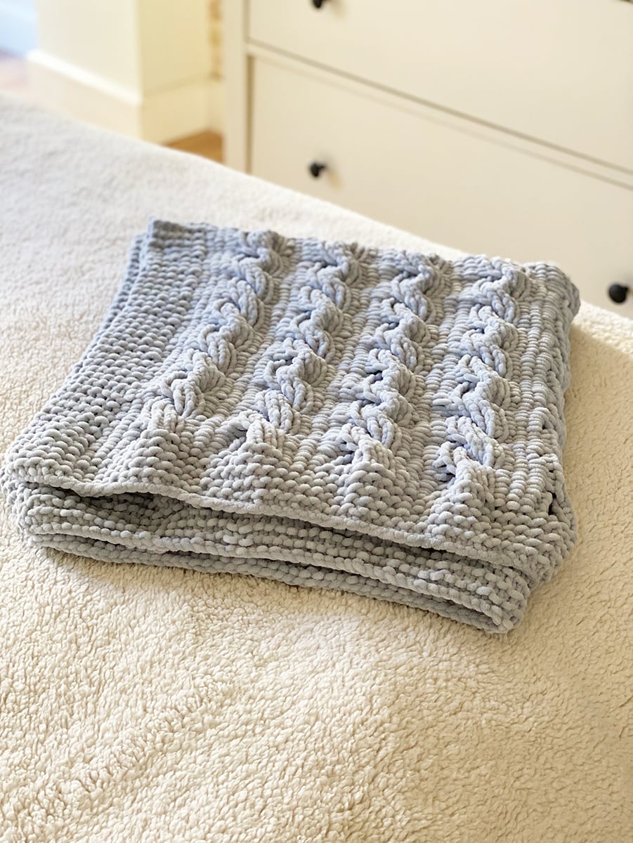 Cable Knit Baby Blanket Pattern - Handy Little Me Shop