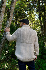 back view of mens raglan sweater_
