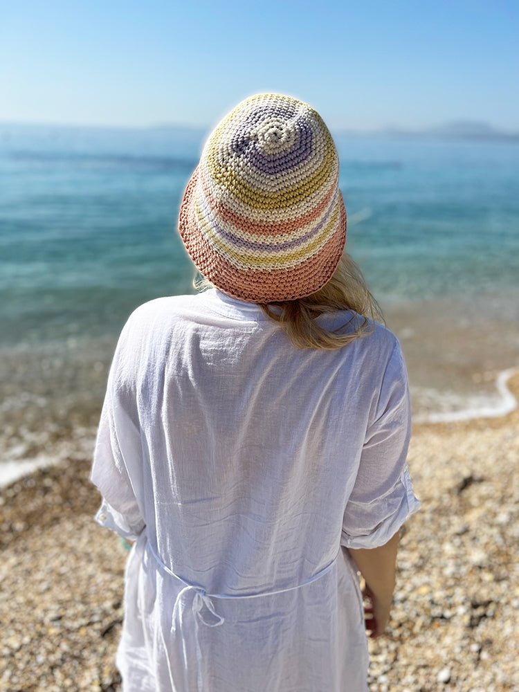 Striped Bucket Hat Crochet Pattern - Handy Little Me Shop