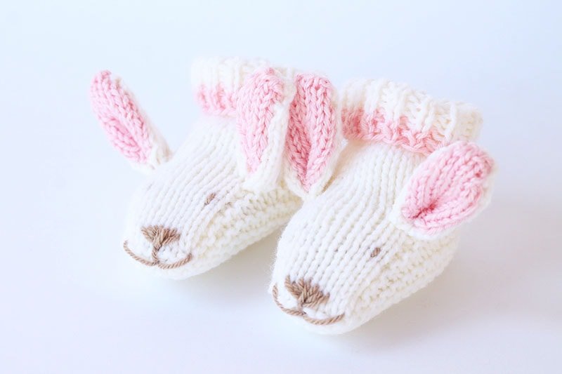 Bunny Slippers Knitting Pattern - Handy Little Me Shop