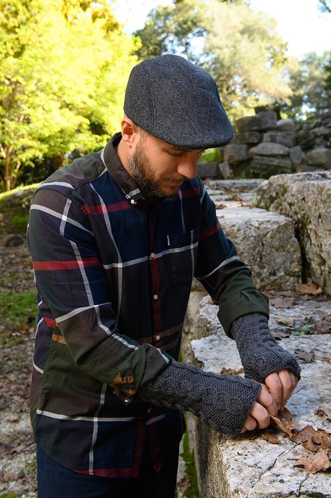 Men's Cable Knit Fingerless Gloves Pattern - Handy Little Me Shop