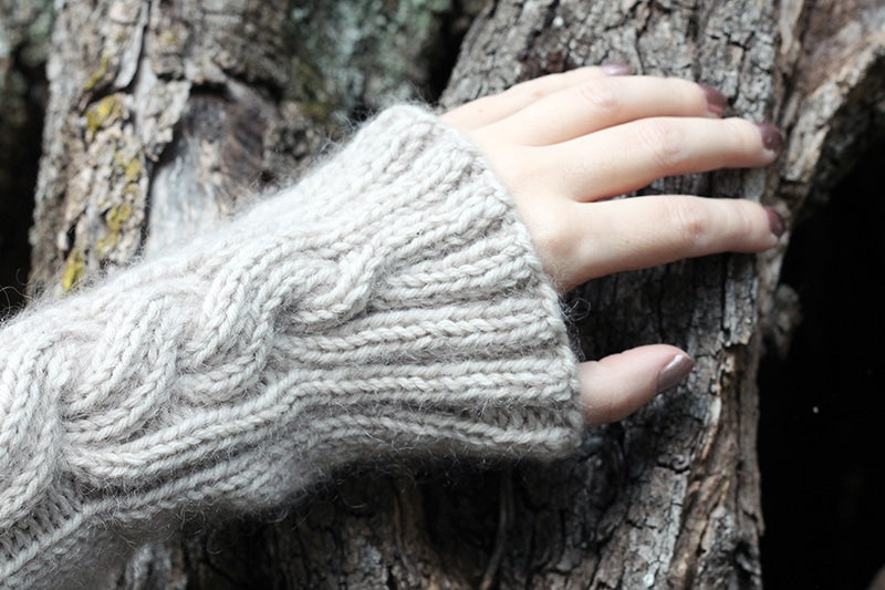 cable knit wrist warmers pattern