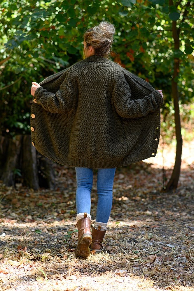 The Irish Moss Stitch Cardigan Knitting Pattern - Handy Little Me Shop