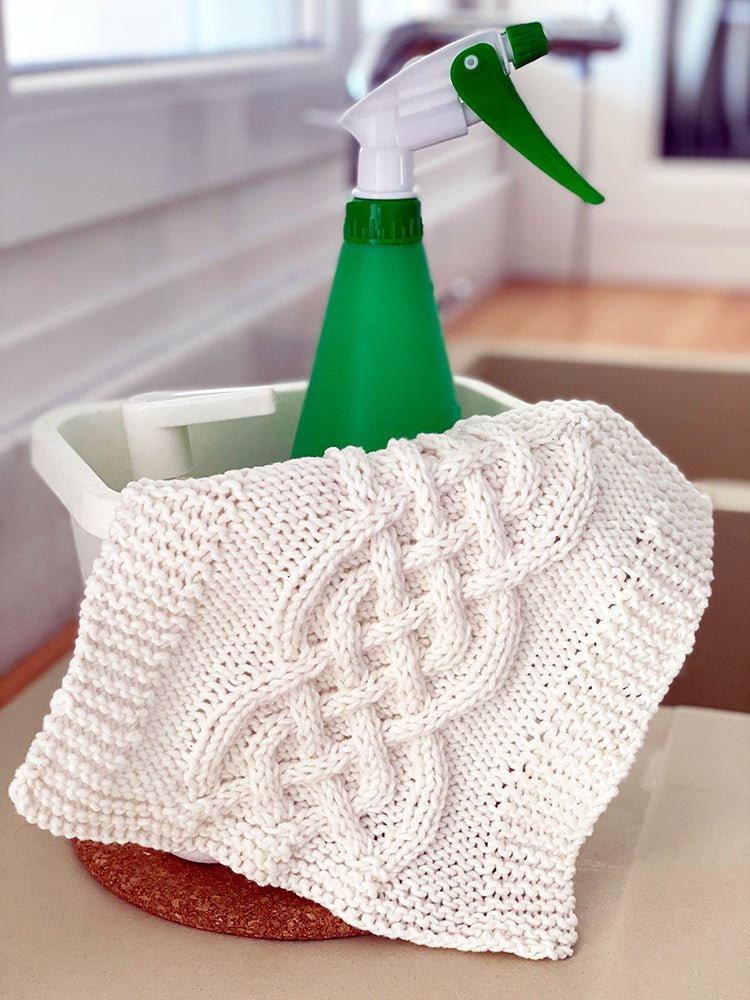 Celtic Cable Dishcloth Knitting Pattern - Handy Little Me Shop