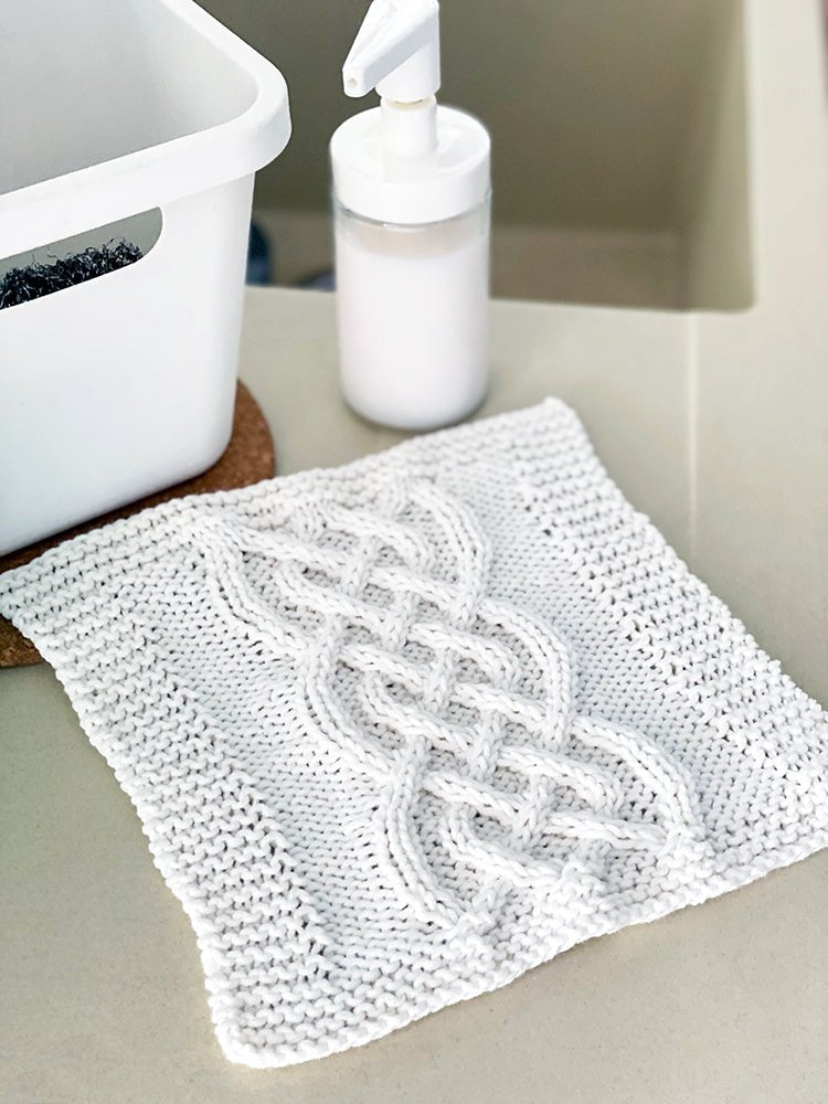 Celtic Cable Dishcloth Knitting Pattern - Handy Little Me Shop