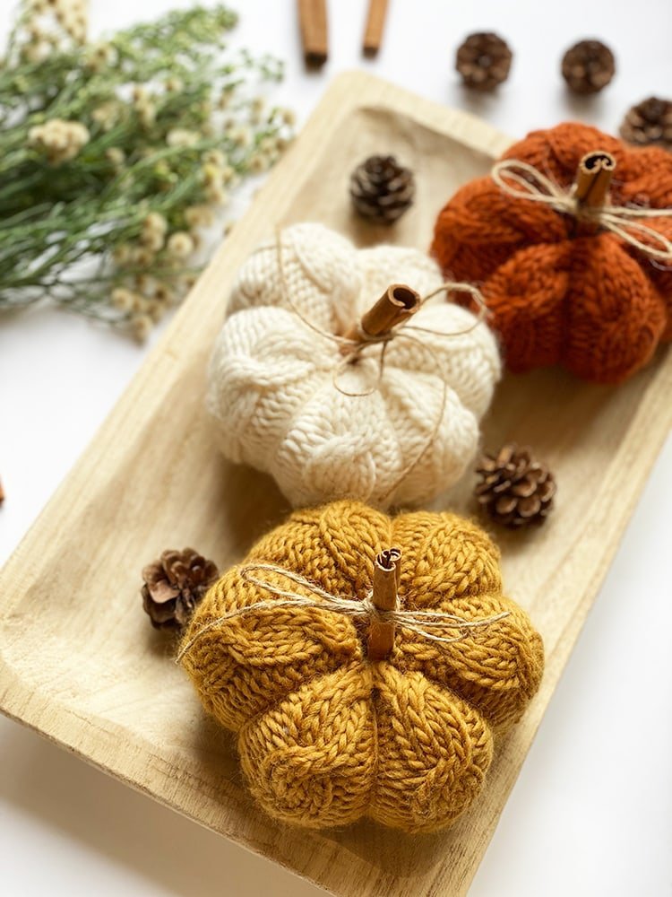 Cable Knit Pumpkin Pattern - Handy Little Me Shop