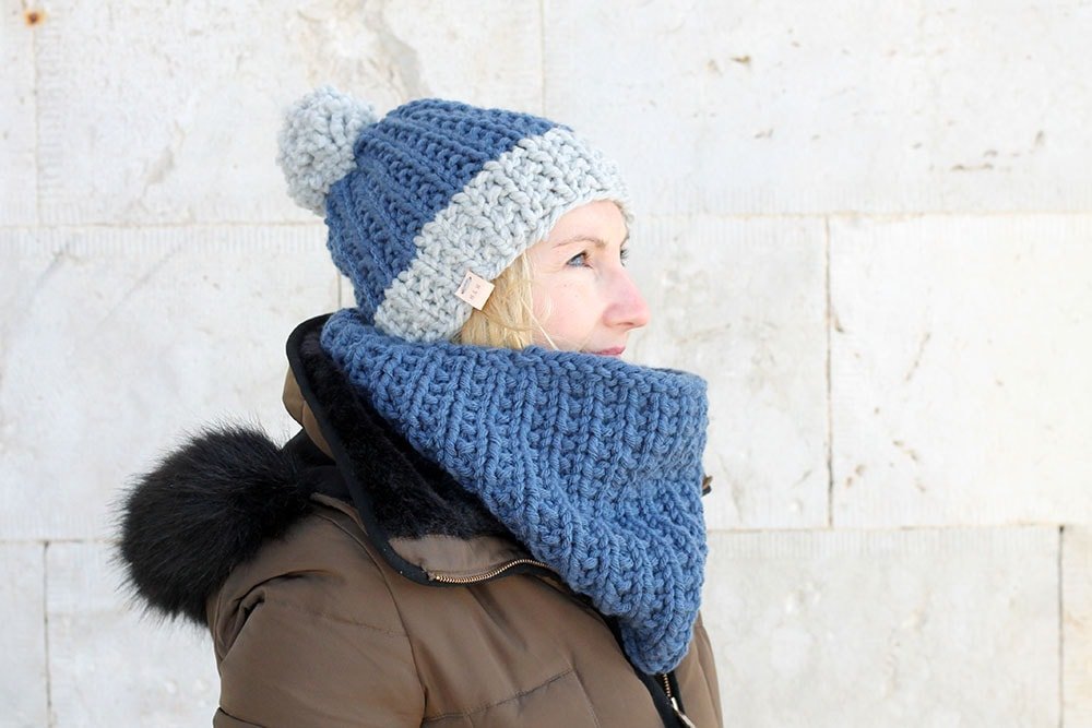 The Hermione Hat + Cowl Knitting Pattern - Handy Little Me Shop