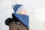 cosy winter hat and cowl set