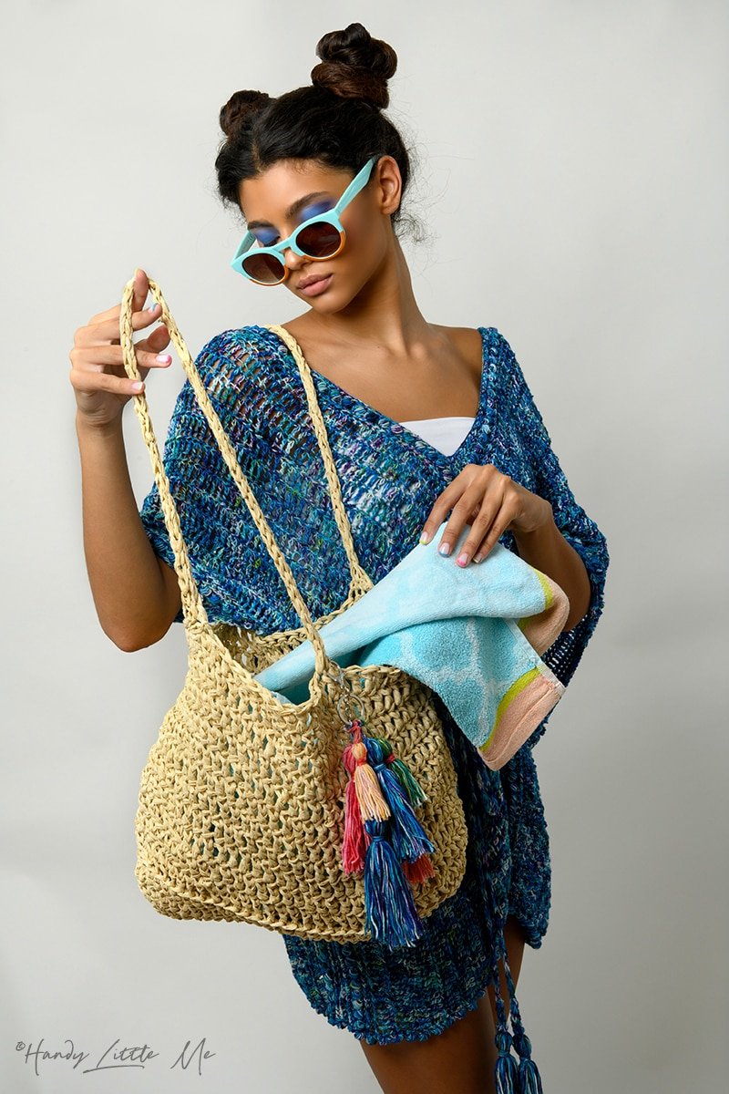 Raffia Beach Bag Crochet Pattern Large Beach Raffia Bag