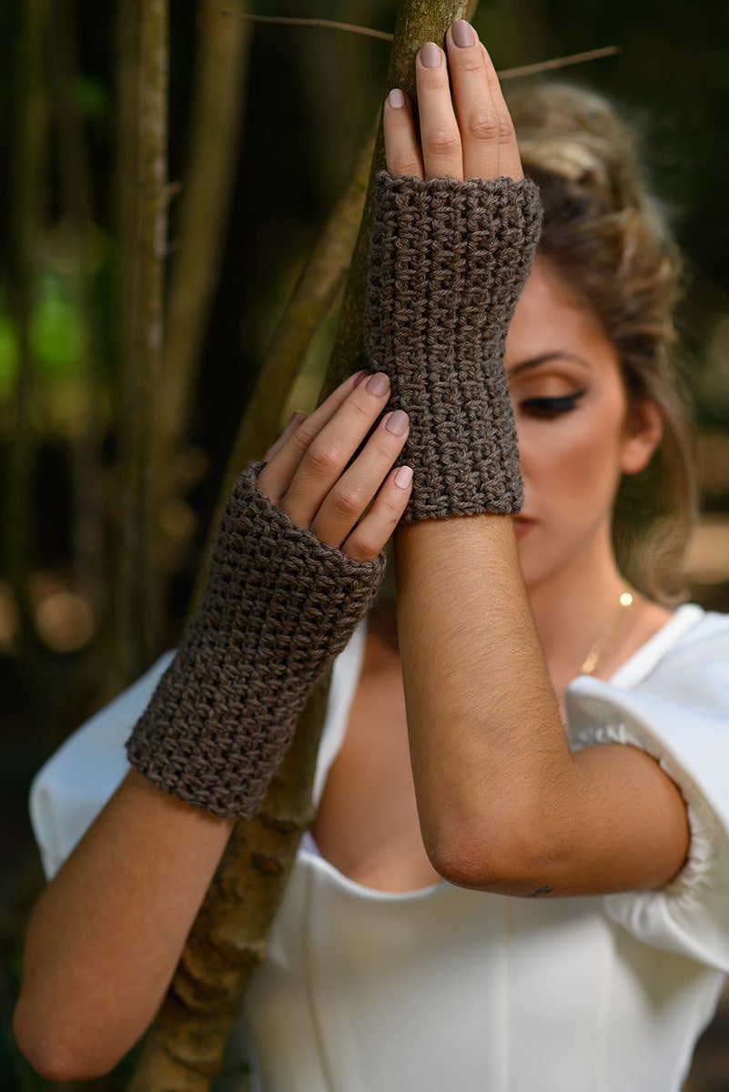Carolina Fingerless Gloves Crochet Pattern - Handy Little Me Shop