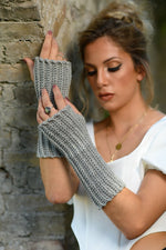 crochet fingerless mittens